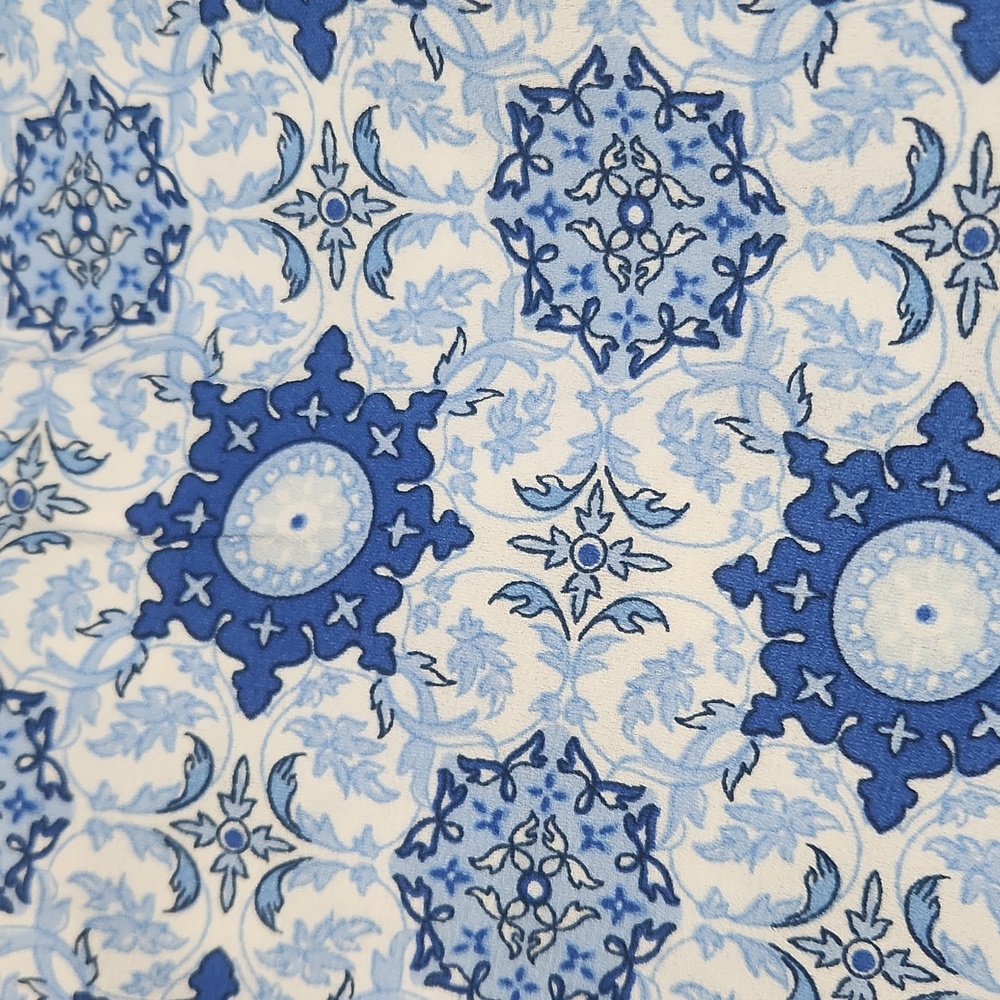 NWT LOFT Tiled Ruffle Mixed Media Shell - Picture 10 of 10